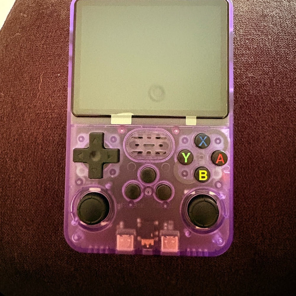 Purple Handheld Retro-Style Gaming Console